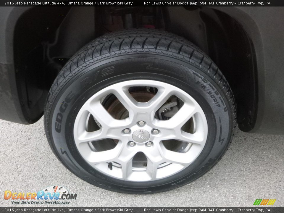 2016 Jeep Renegade Latitude 4x4 Omaha Orange / Bark Brown/Ski Grey Photo #9