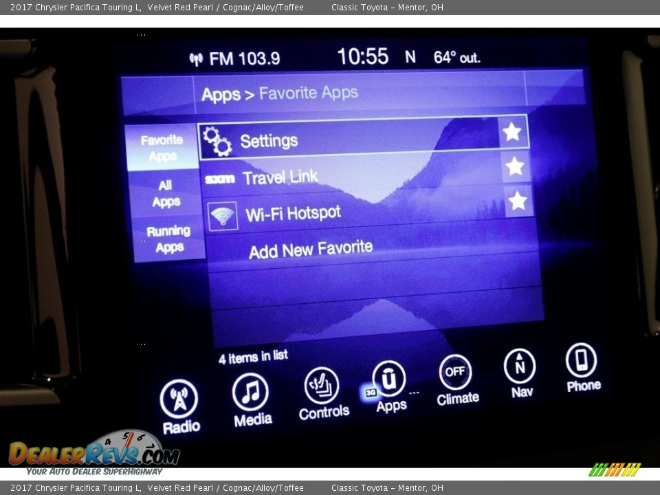 2017 Chrysler Pacifica Touring L Velvet Red Pearl / Cognac/Alloy/Toffee Photo #11