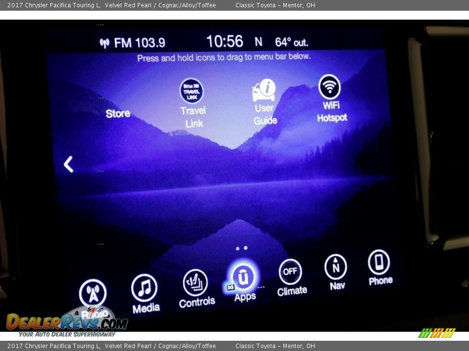 2017 Chrysler Pacifica Touring L Velvet Red Pearl / Cognac/Alloy/Toffee Photo #13