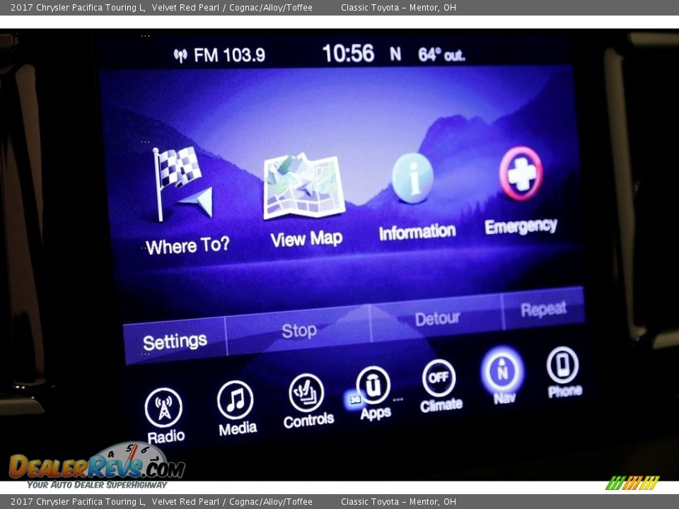 2017 Chrysler Pacifica Touring L Velvet Red Pearl / Cognac/Alloy/Toffee Photo #16