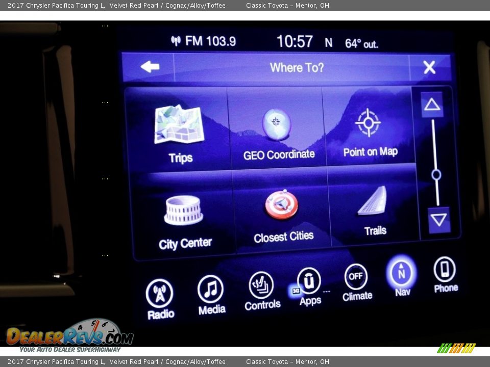 2017 Chrysler Pacifica Touring L Velvet Red Pearl / Cognac/Alloy/Toffee Photo #17