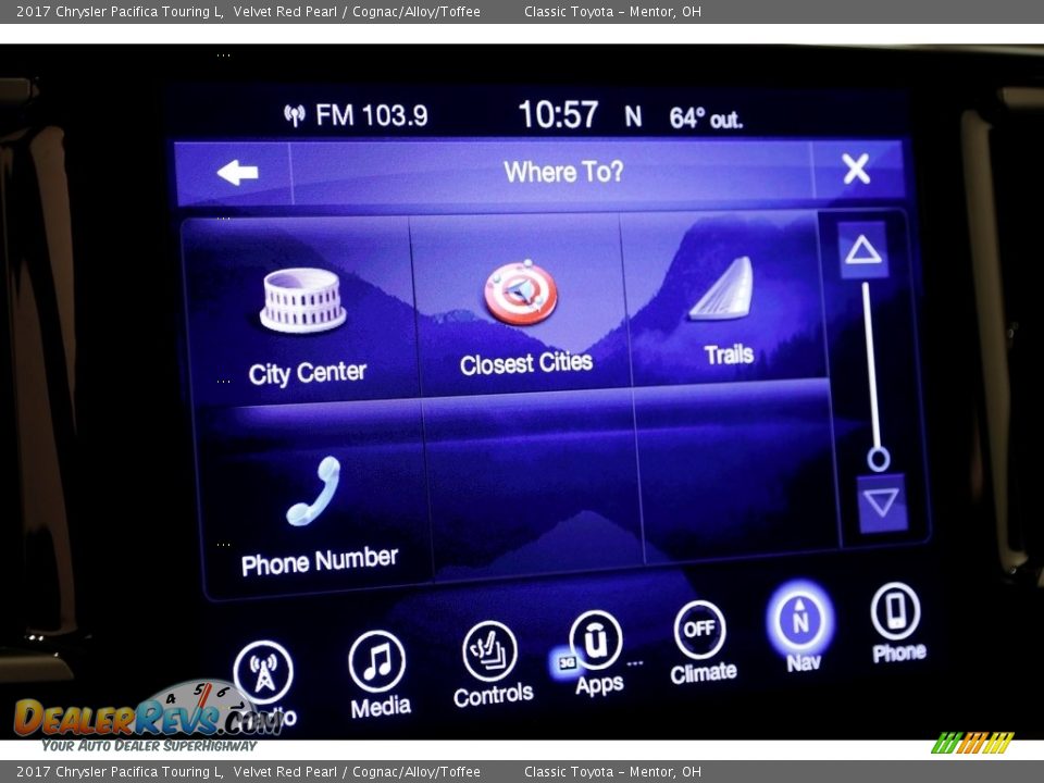 2017 Chrysler Pacifica Touring L Velvet Red Pearl / Cognac/Alloy/Toffee Photo #18