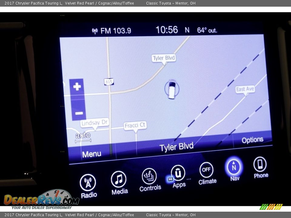 2017 Chrysler Pacifica Touring L Velvet Red Pearl / Cognac/Alloy/Toffee Photo #19