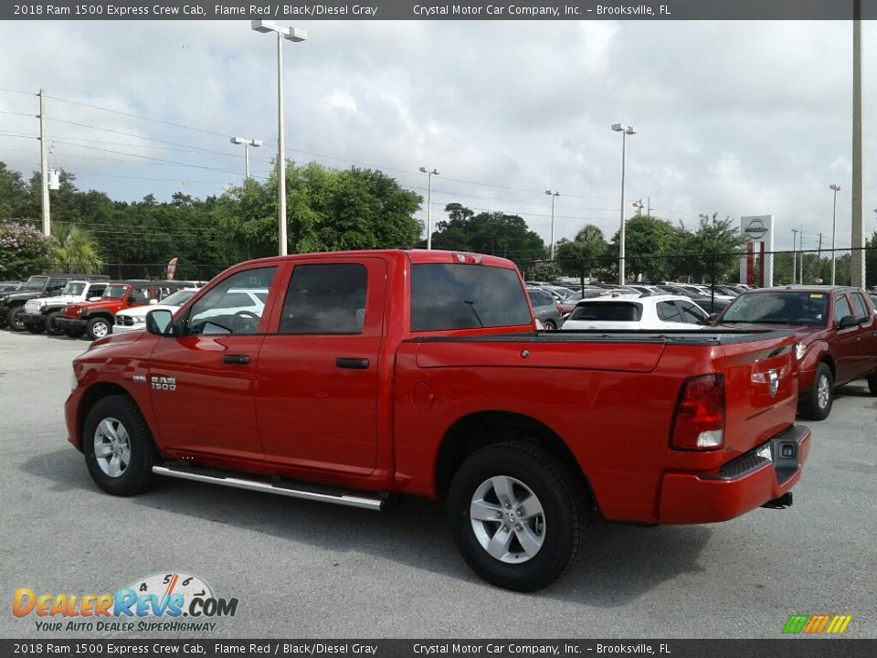 2018 Ram 1500 Express Crew Cab Flame Red / Black/Diesel Gray Photo #3