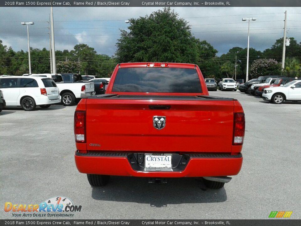 2018 Ram 1500 Express Crew Cab Flame Red / Black/Diesel Gray Photo #4