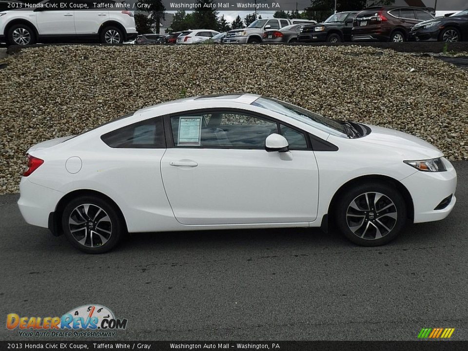 2013 Honda Civic EX Coupe Taffeta White / Gray Photo #2