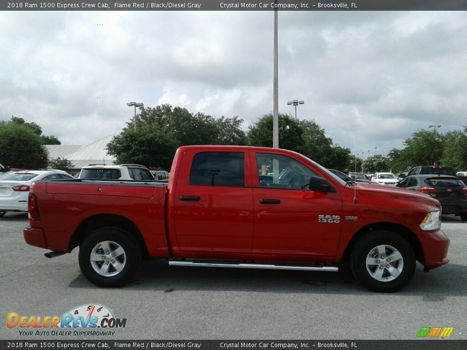 2018 Ram 1500 Express Crew Cab Flame Red / Black/Diesel Gray Photo #6