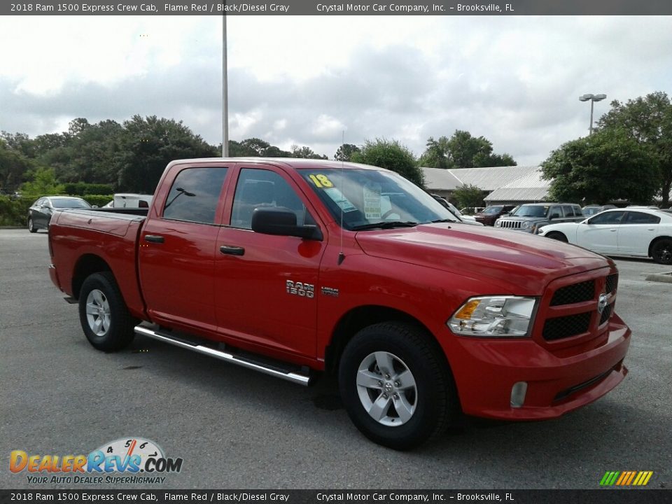 2018 Ram 1500 Express Crew Cab Flame Red / Black/Diesel Gray Photo #7