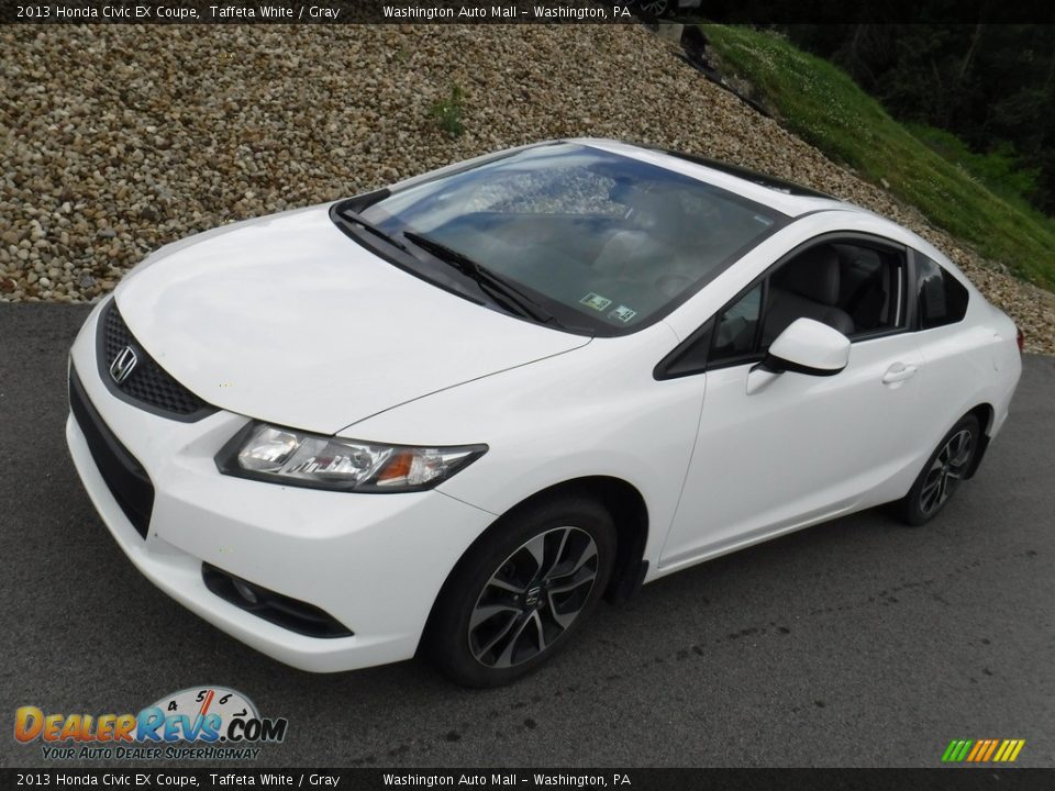 2013 Honda Civic EX Coupe Taffeta White / Gray Photo #5