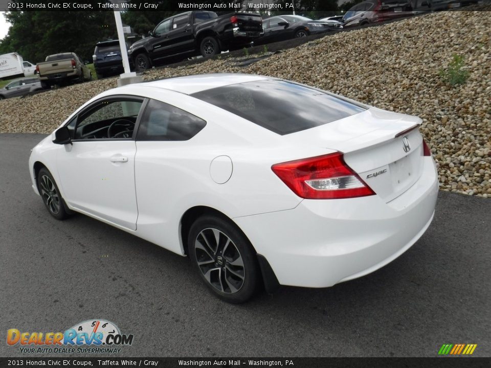 2013 Honda Civic EX Coupe Taffeta White / Gray Photo #7
