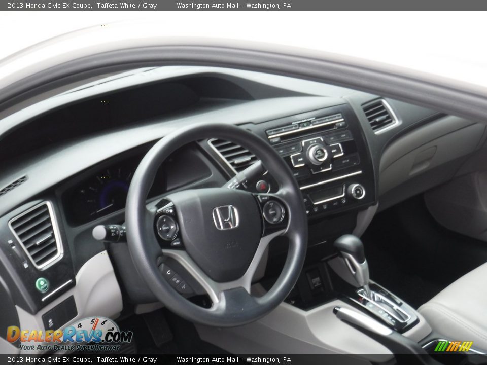 2013 Honda Civic EX Coupe Taffeta White / Gray Photo #9