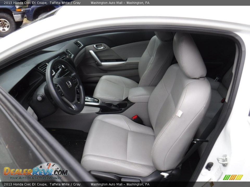 2013 Honda Civic EX Coupe Taffeta White / Gray Photo #10