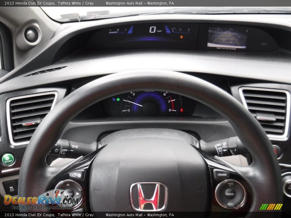 2013 Honda Civic EX Coupe Taffeta White / Gray Photo #17