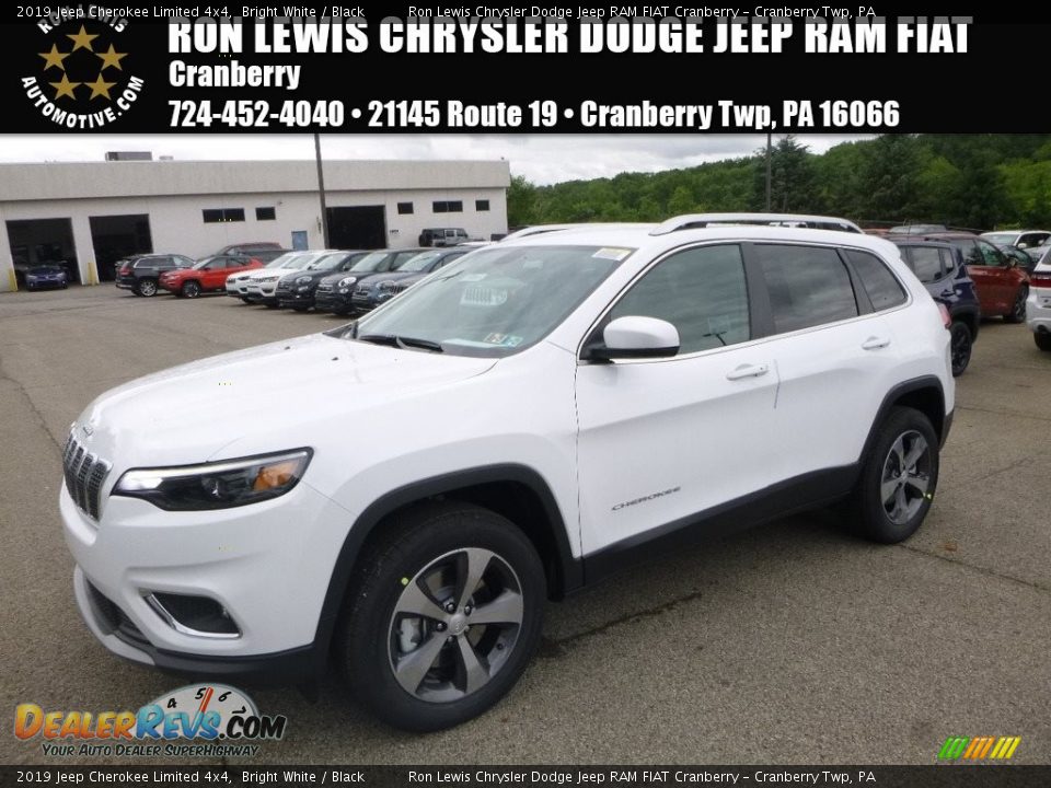 2019 Jeep Cherokee Limited 4x4 Bright White / Black Photo #1