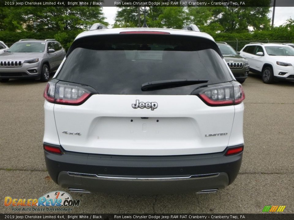 2019 Jeep Cherokee Limited 4x4 Bright White / Black Photo #4