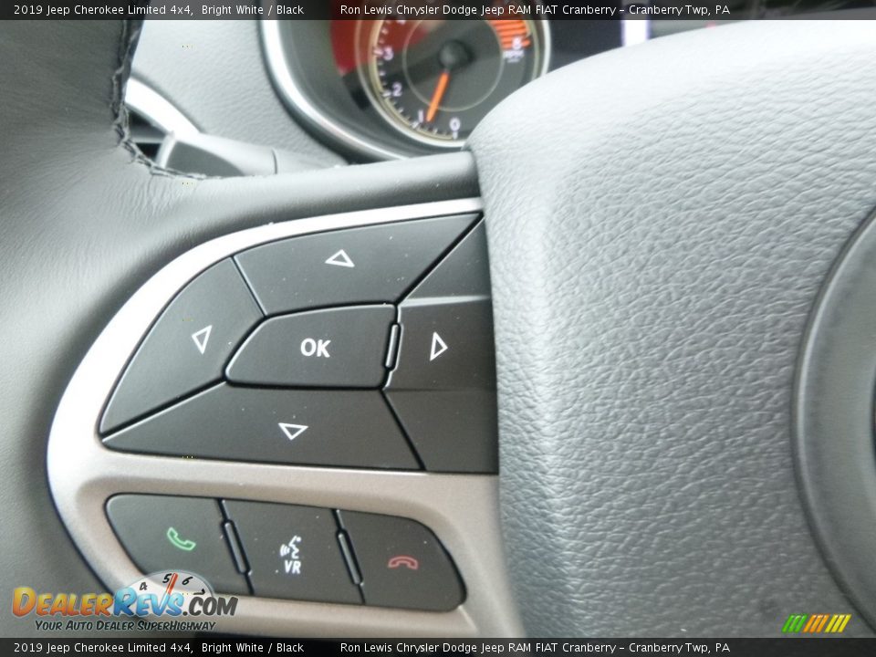 2019 Jeep Cherokee Limited 4x4 Bright White / Black Photo #19