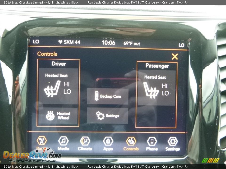 2019 Jeep Cherokee Limited 4x4 Bright White / Black Photo #21