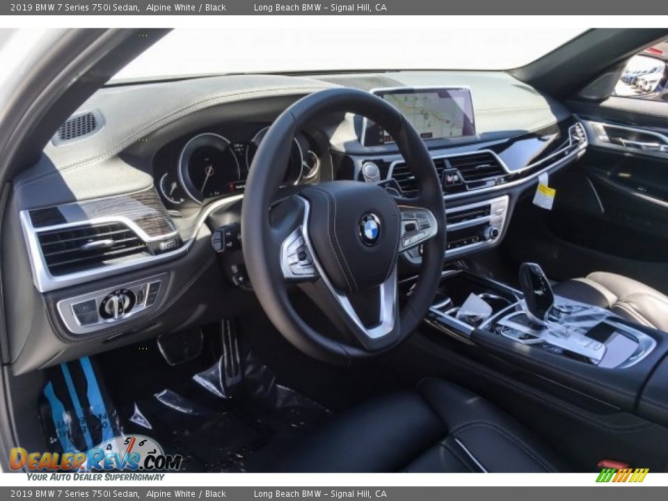 2019 BMW 7 Series 750i Sedan Alpine White / Black Photo #5