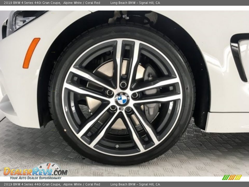 2019 BMW 4 Series 440i Gran Coupe Alpine White / Coral Red Photo #9