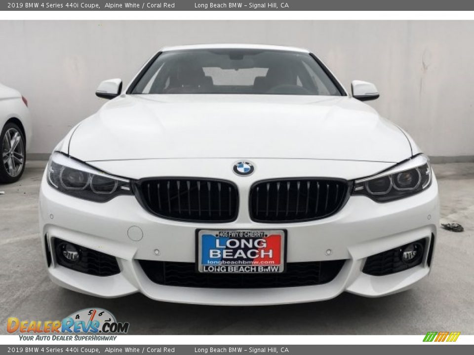 2019 BMW 4 Series 440i Coupe Alpine White / Coral Red Photo #3
