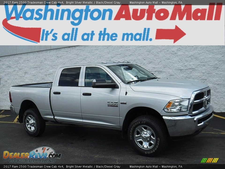 2017 Ram 2500 Tradesman Crew Cab 4x4 Bright Silver Metallic / Black/Diesel Gray Photo #1