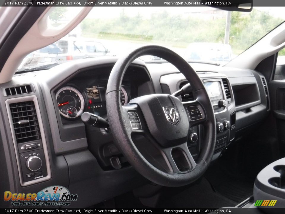 2017 Ram 2500 Tradesman Crew Cab 4x4 Bright Silver Metallic / Black/Diesel Gray Photo #13