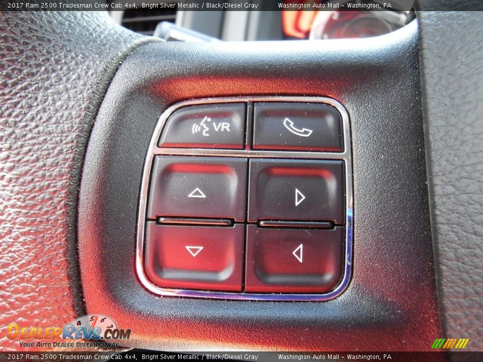 2017 Ram 2500 Tradesman Crew Cab 4x4 Bright Silver Metallic / Black/Diesel Gray Photo #22