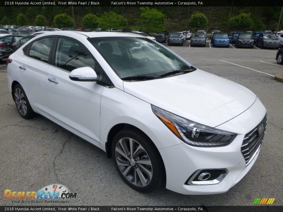 2018 Hyundai Accent Limited Frost White Pearl / Black Photo #3