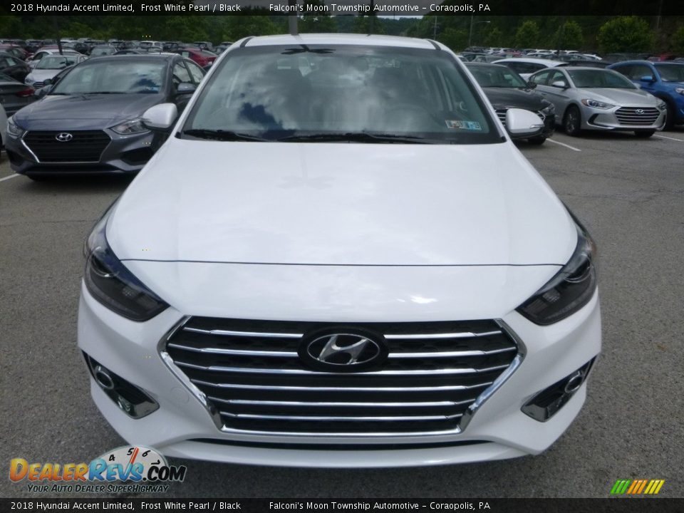2018 Hyundai Accent Limited Frost White Pearl / Black Photo #4