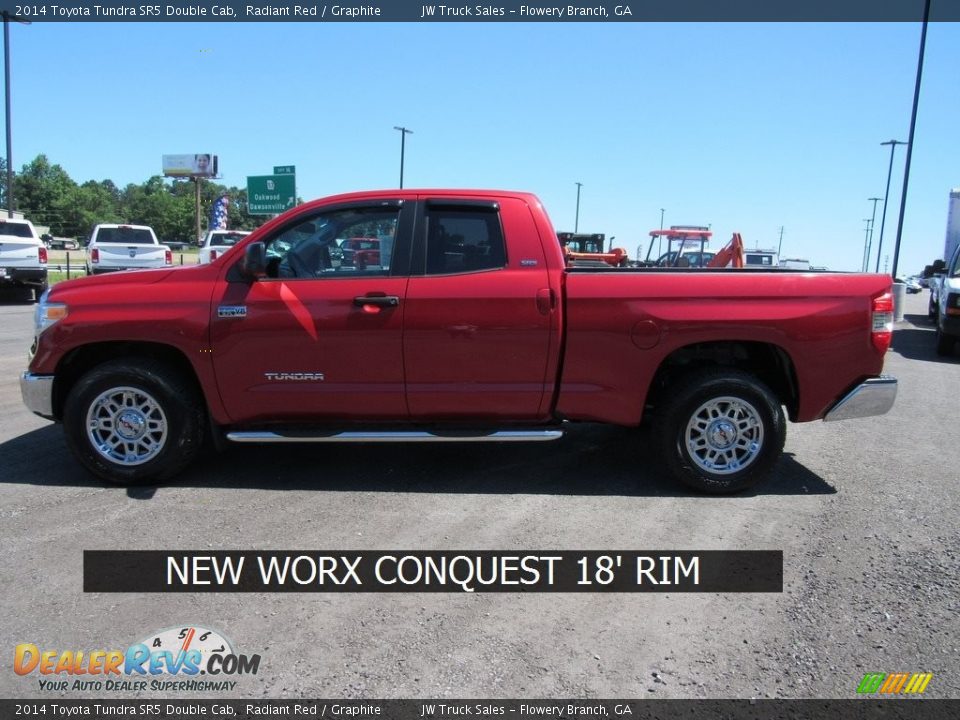2014 Toyota Tundra SR5 Double Cab Radiant Red / Graphite Photo #5