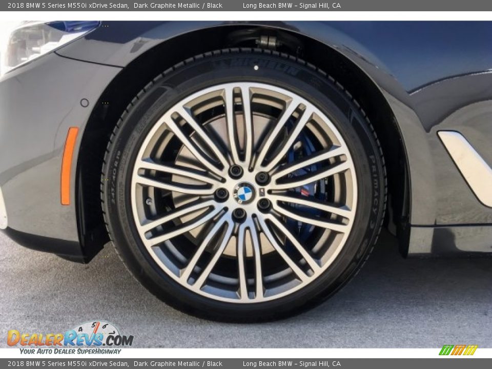 2018 BMW 5 Series M550i xDrive Sedan Dark Graphite Metallic / Black Photo #9