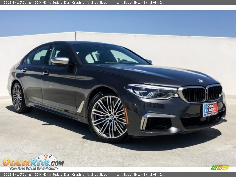 2018 BMW 5 Series M550i xDrive Sedan Dark Graphite Metallic / Black Photo #12
