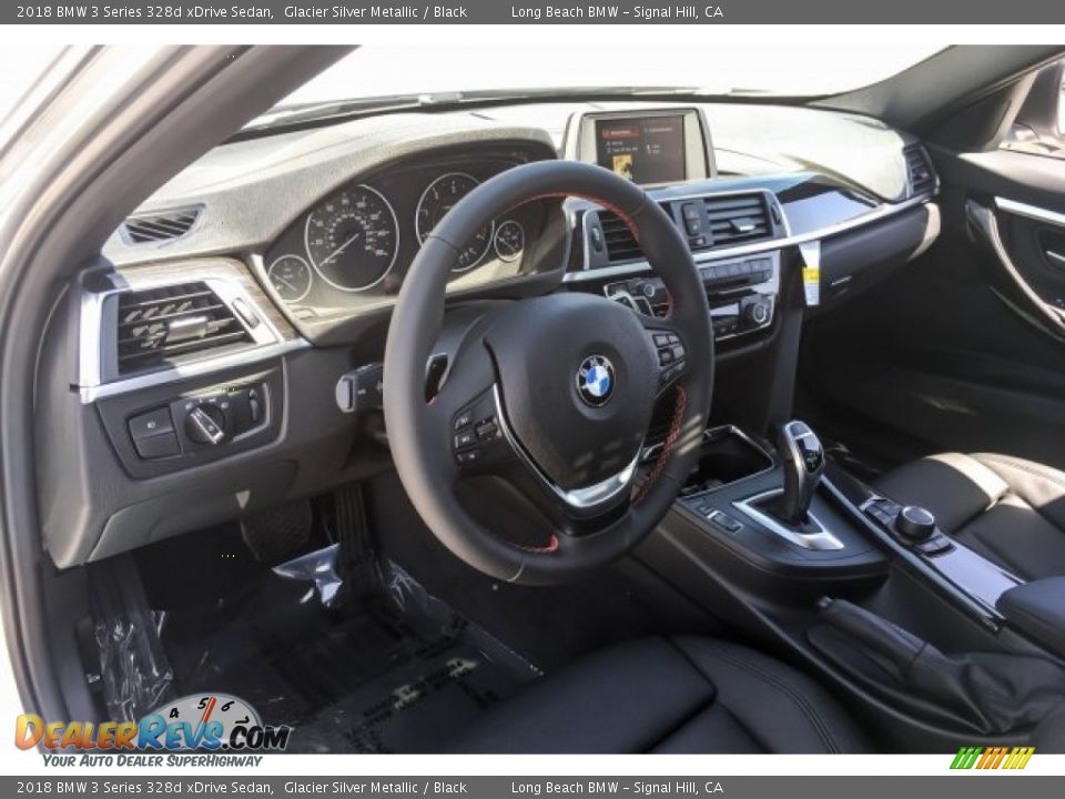2018 BMW 3 Series 328d xDrive Sedan Glacier Silver Metallic / Black Photo #5