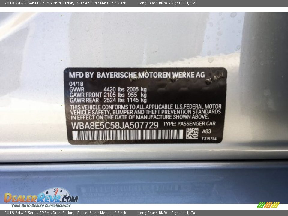 2018 BMW 3 Series 328d xDrive Sedan Glacier Silver Metallic / Black Photo #11