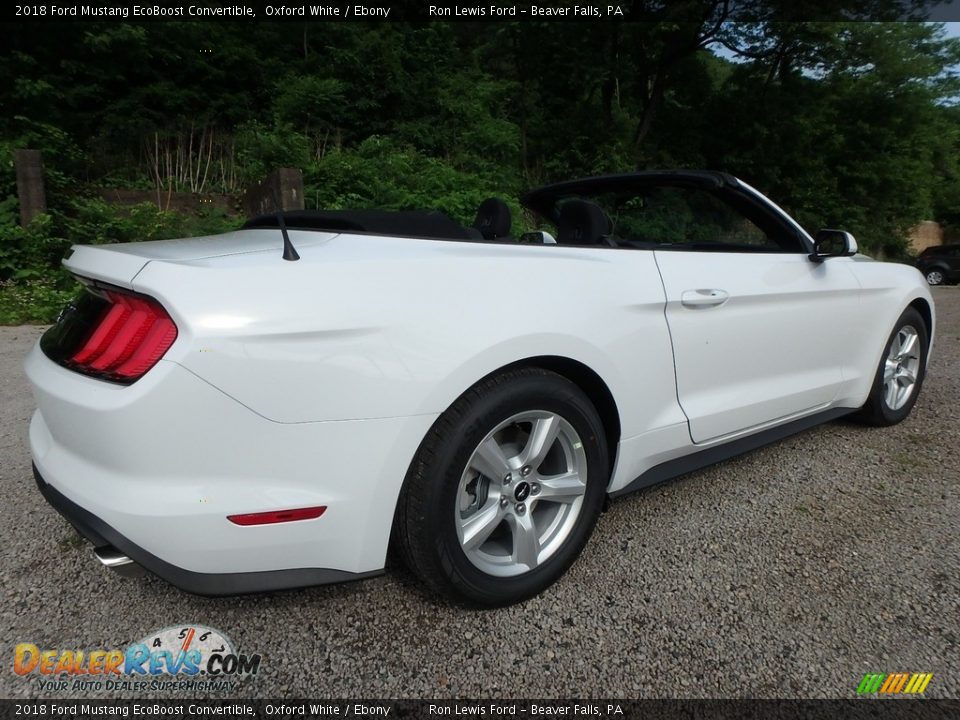2018 Ford Mustang EcoBoost Convertible Oxford White / Ebony Photo #2