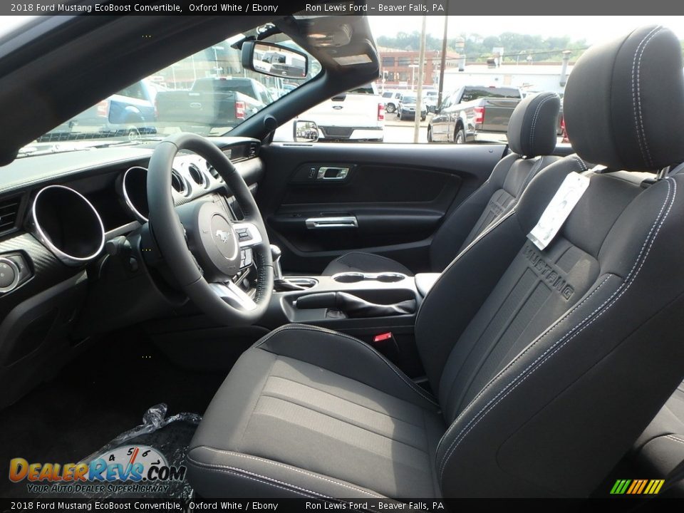 Front Seat of 2018 Ford Mustang EcoBoost Convertible Photo #11