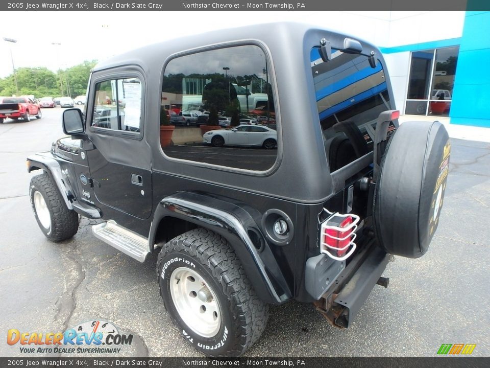 2005 Jeep Wrangler X 4x4 Black / Dark Slate Gray Photo #4