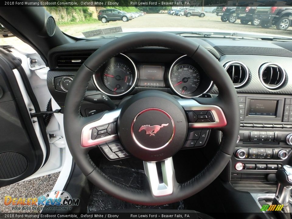 2018 Ford Mustang EcoBoost Convertible Steering Wheel Photo #16
