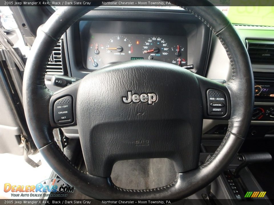 2005 Jeep Wrangler X 4x4 Black / Dark Slate Gray Photo #27