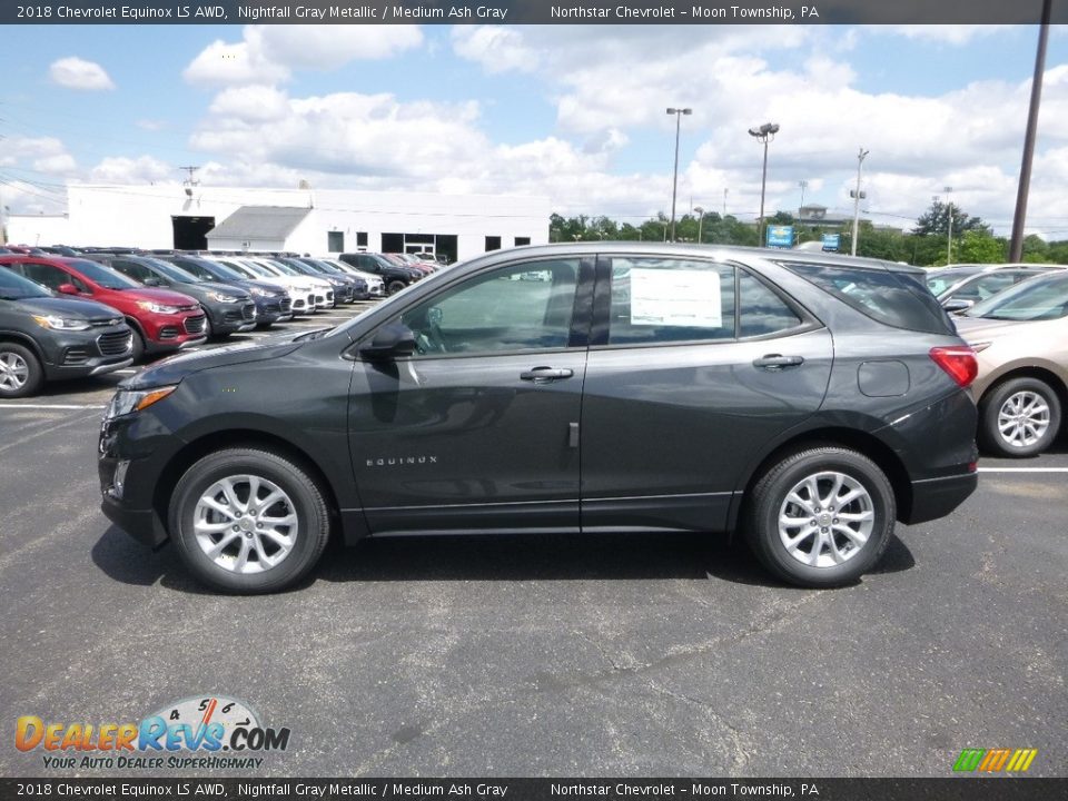 2018 Chevrolet Equinox LS AWD Nightfall Gray Metallic / Medium Ash Gray Photo #2