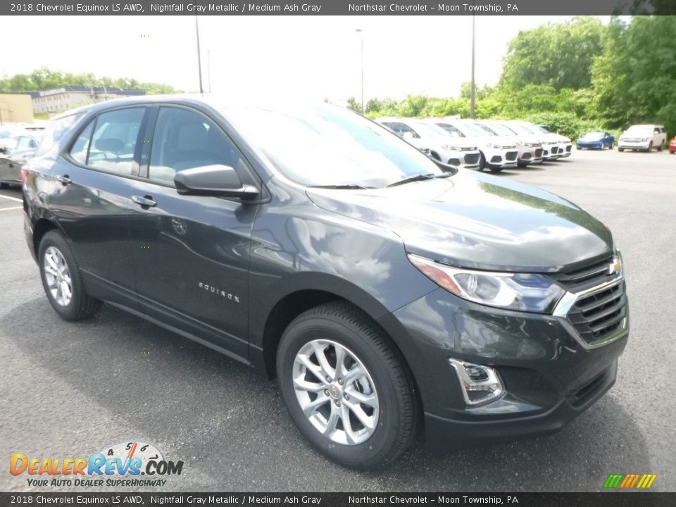 2018 Chevrolet Equinox LS AWD Nightfall Gray Metallic / Medium Ash Gray Photo #7