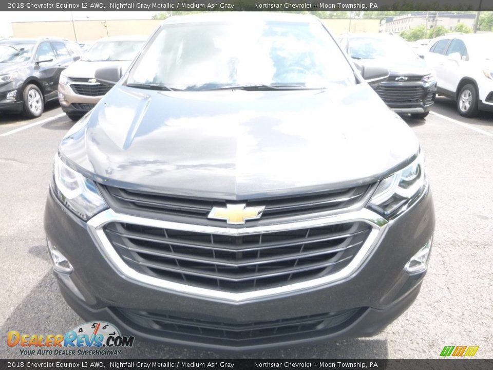2018 Chevrolet Equinox LS AWD Nightfall Gray Metallic / Medium Ash Gray Photo #8