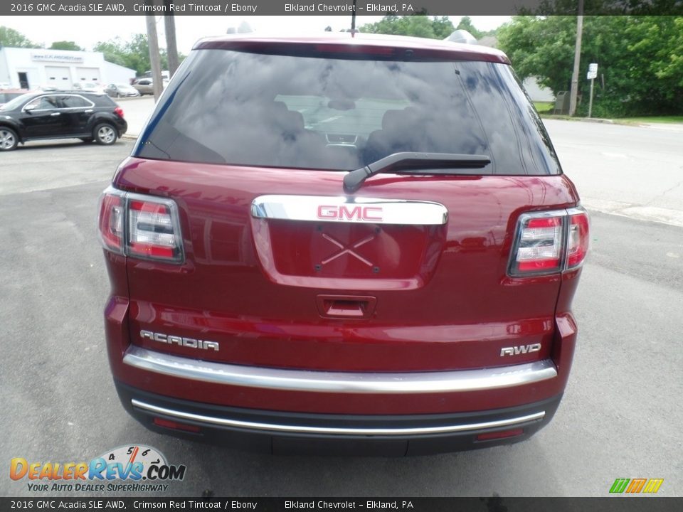 2016 GMC Acadia SLE AWD Crimson Red Tintcoat / Ebony Photo #6