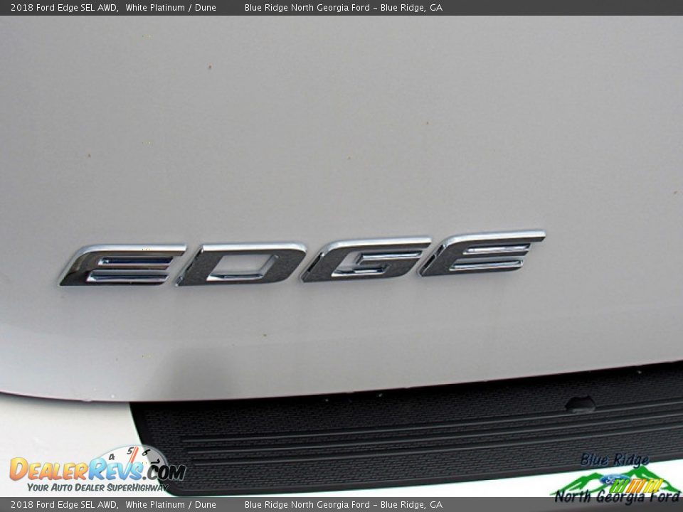 2018 Ford Edge SEL AWD White Platinum / Dune Photo #31