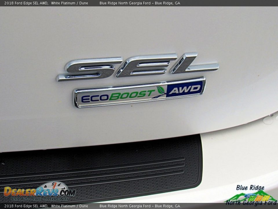 2018 Ford Edge SEL AWD White Platinum / Dune Photo #32