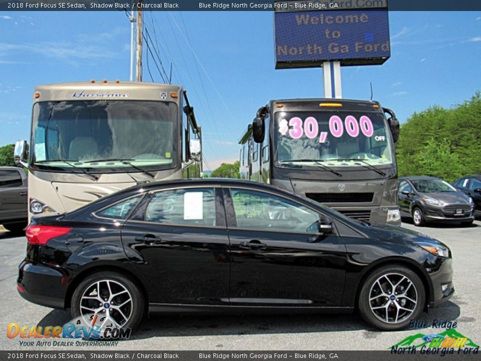 2018 Ford Focus SE Sedan Shadow Black / Charcoal Black Photo #6