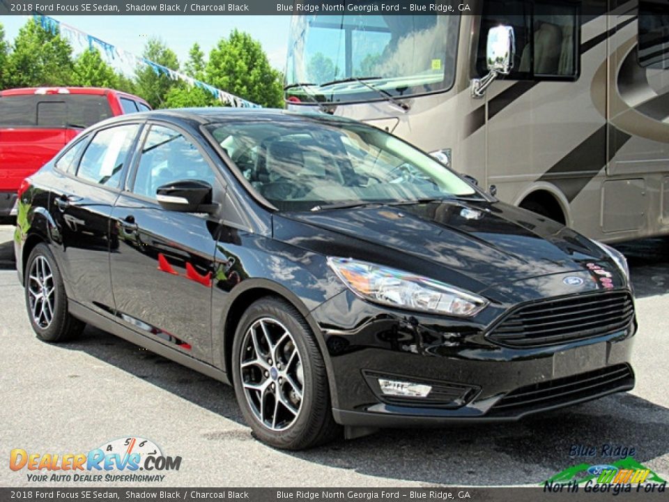 2018 Ford Focus SE Sedan Shadow Black / Charcoal Black Photo #7