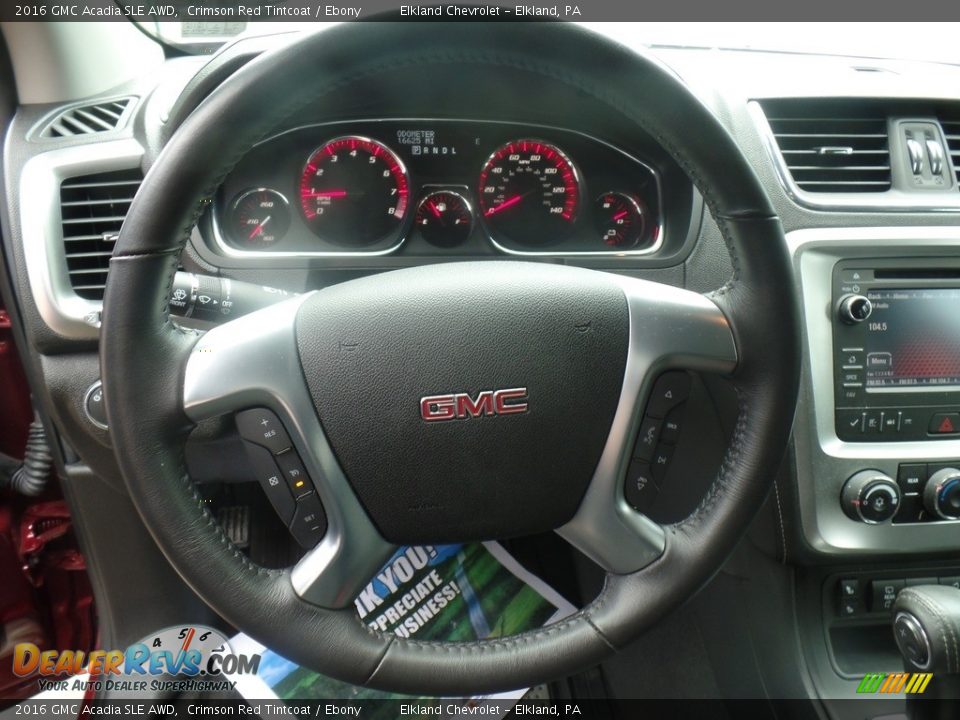 2016 GMC Acadia SLE AWD Crimson Red Tintcoat / Ebony Photo #19