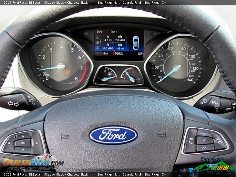 2018 Ford Focus SE Sedan Shadow Black / Charcoal Black Photo #17