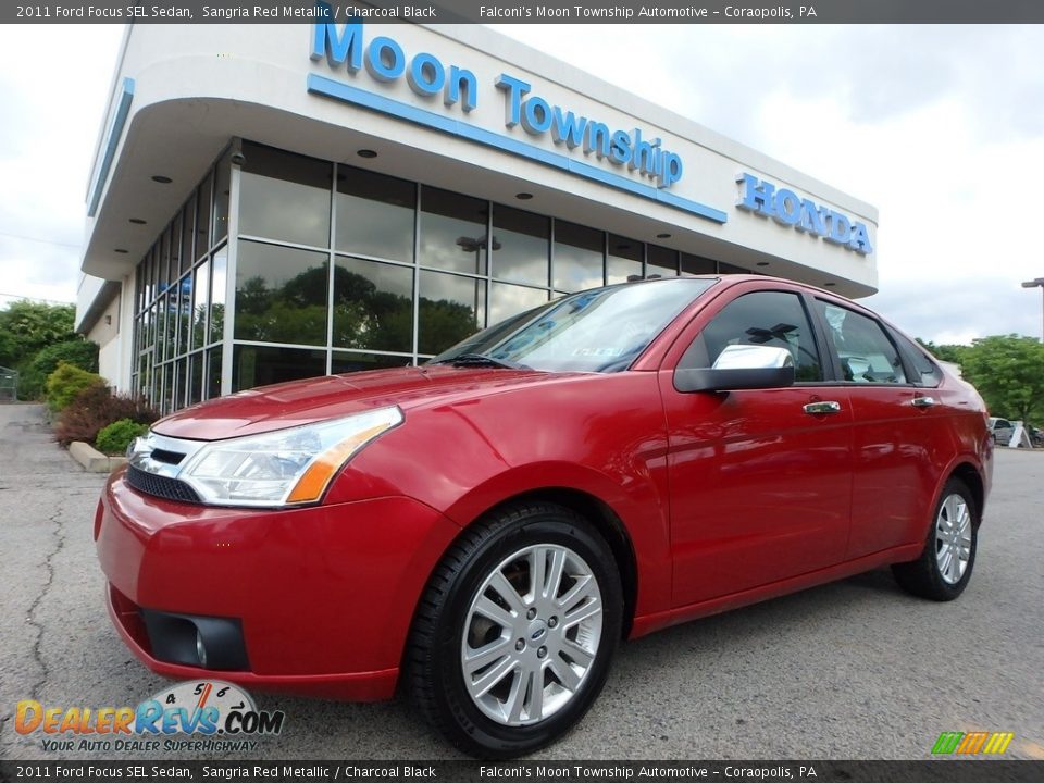 2011 Ford Focus SEL Sedan Sangria Red Metallic / Charcoal Black Photo #1